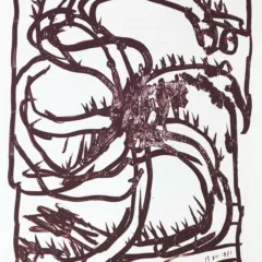 Alechinsky Lithograph, DM4247, Derriere le Miroir 1981