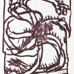Alechinsky Lithograph, DM4247, Derriere le Miroir 1981