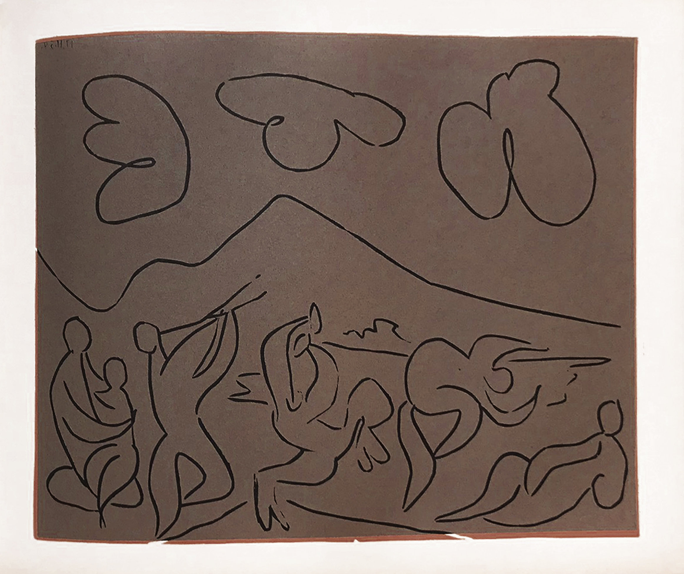 Pablo Picasso 24, Linogravures Bacchanale 17/11/59, 1962