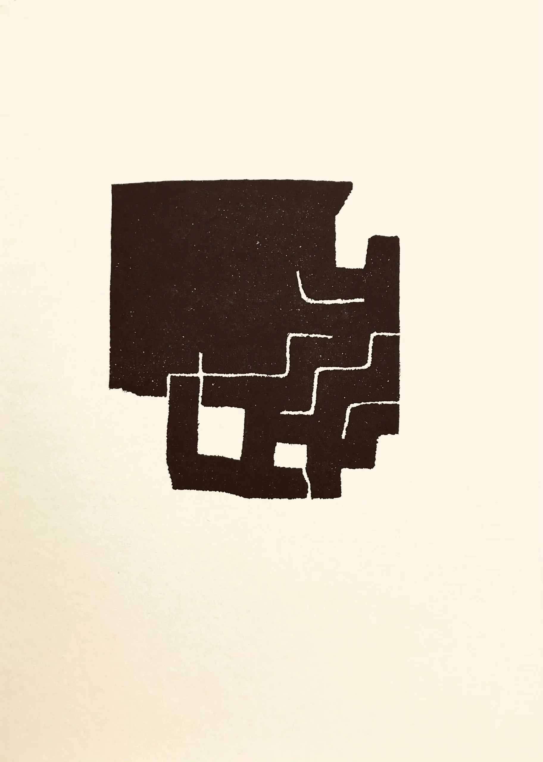 1975 Chillida Lithograph 3, Le Sujet et la Chaumiere de son Corps