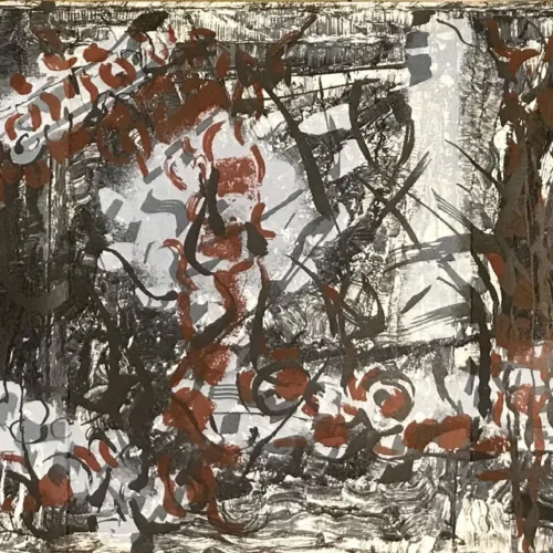 Riopelle Original Lithograph DM05185T, Derriere le Miroir