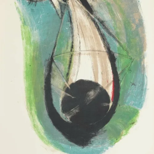 Artist: Rufino Tamayo Country: Mexico Title: Apocalypse of Saint John - 14 Medium: Original Lithograph Marks: Not signed not numbered Paper: Velin form Rives size 12.70 x 9.8inch Printed: 1959 by Lucien Detruit Provenance: Portfolio Apocalypse of Saint John Ltd Edition 197 / 270 Condition: Very Good Certificate of Authenticity is included.