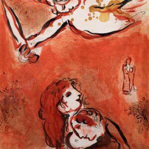 Marc Chagall, Original Lithograph 1960, Drawings for the Bible,The face of Israel