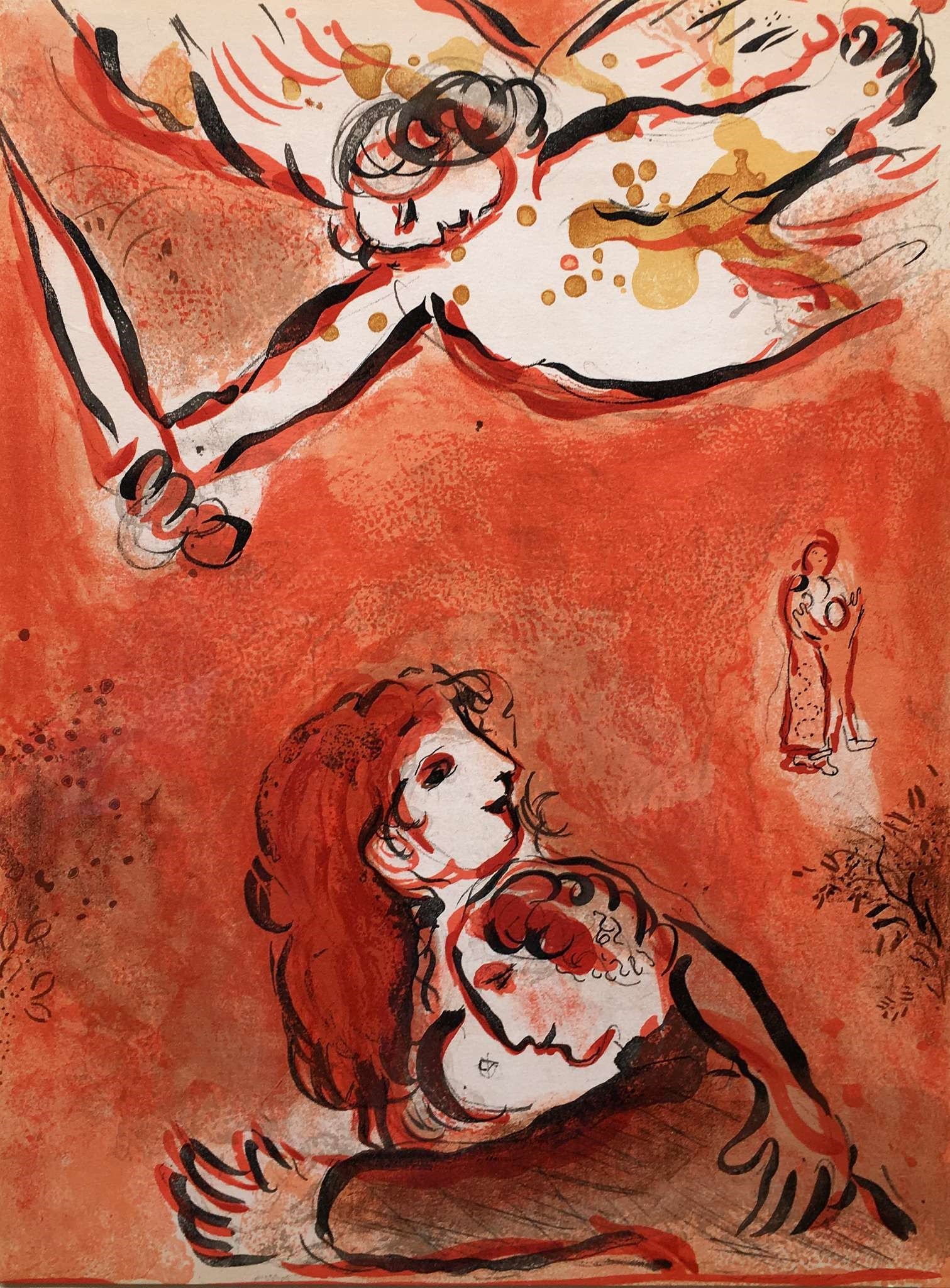 Marc Chagall, Original Lithograph 1960, Drawings for the Bible,The face of Israel