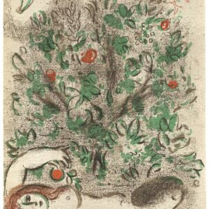 Marc Chagall, Original Lithograph 1960, Drawings for the Bible, Paradise