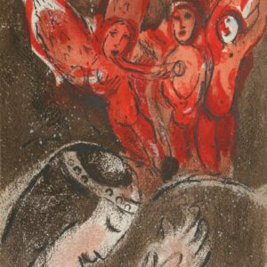 Chagall, Original Lithograph Sarah and the Angels, Bible 1960