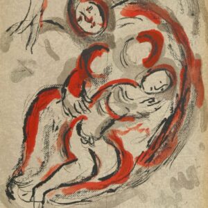 Chagall Original Lithograph Hagar in the Desert, Bible 1960