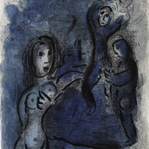 Marc Chagall, Original Lithograph 1960, Drawings for the Bible, Tamar the daughter in law of Judah