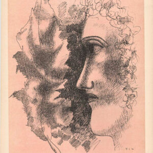 Fernand Leger Lithograph Tete et feuille, Verve Revue Artistique 1939