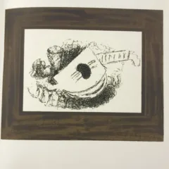 Braque Lithograph p79 La Guitare, Mourlot 1963