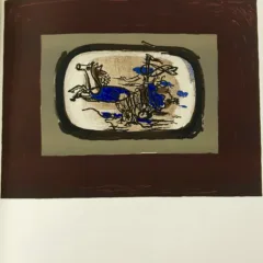 Braque Lithograph "Le char 2" 1963 Mourlot