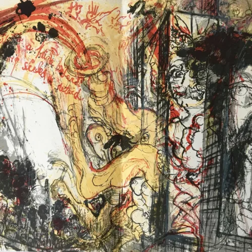 Pierre Parsus Original Lithograph "le moyenageux"