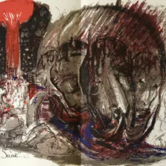 Pierre Parsus Original Lithograph "Le vin"