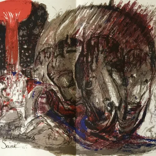 Pierre Parsus Original Lithograph "Le vin"