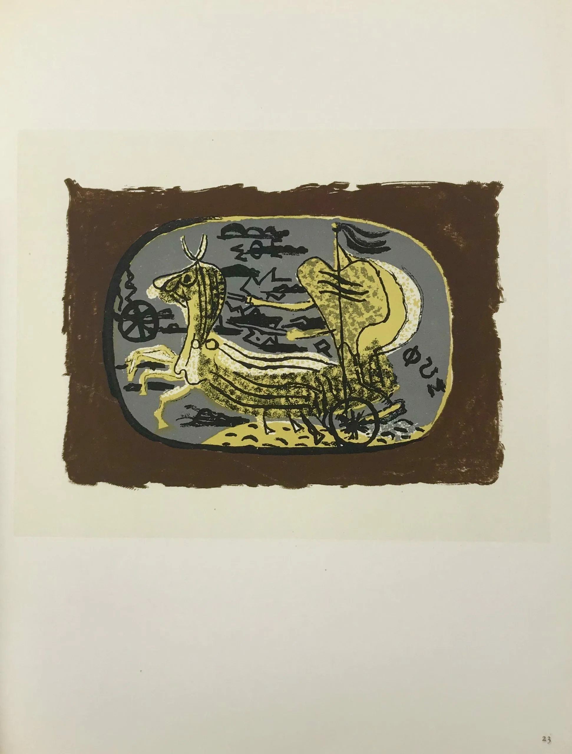 Braque Lithograph "Phaeton" 1963 Mourlot