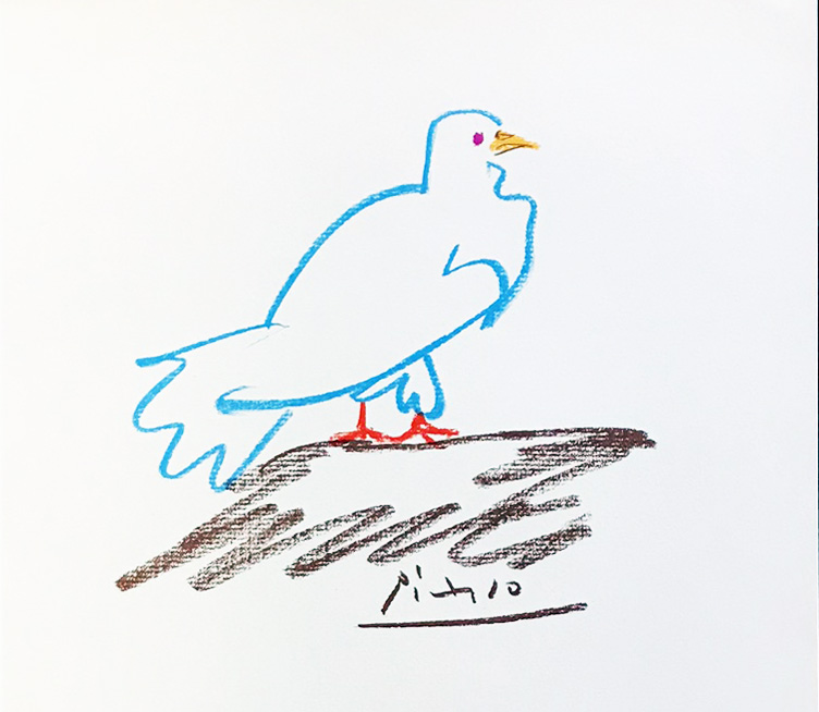 Pablo Picasso Lithograph 59, Verwidwete Dove