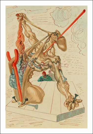 Salvador Dali Woodcut Hell 29 Divine Comedy