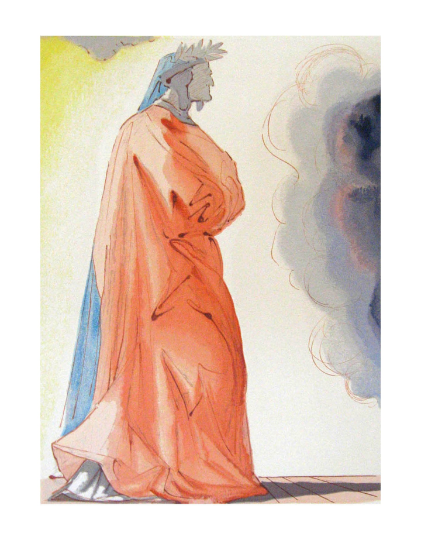 Salvador Dali, Paradise 1 Dante, Woodcut, Divine Comedy