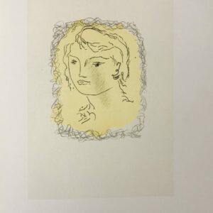Braque Lithograph "Tete de jeune fille" 1963 Mourlot