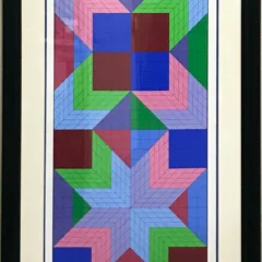 Victor Vasarely, The Door, Serigraph Pencil Signed and Numbered