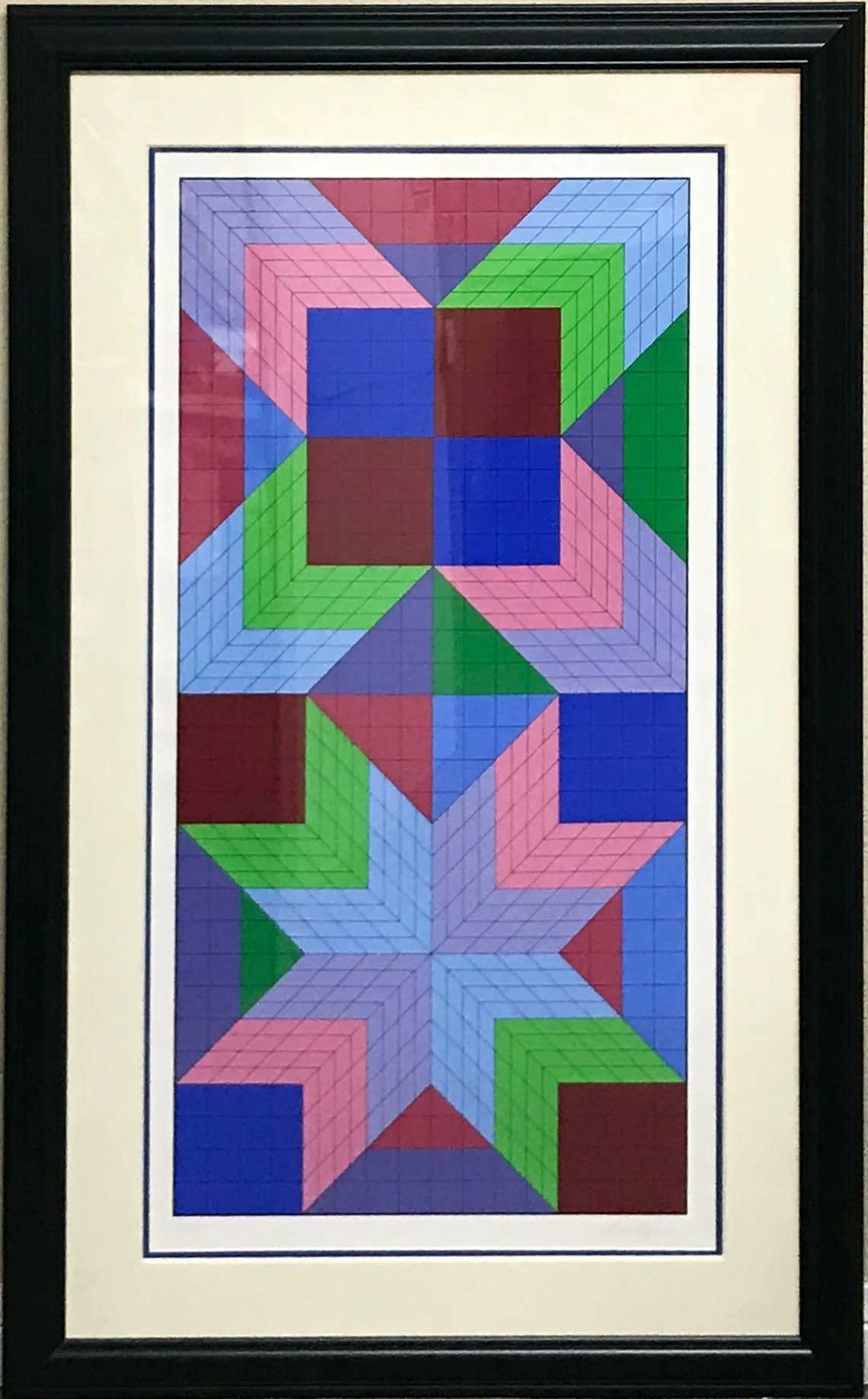 Victor Vasarely, The Door, Serigraph Pencil Signed and Numbered